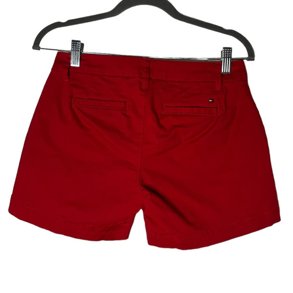 Tommy Hilfiger Summer Shorts Size 2 in Red Front and Back Pockets - Picture 2 of 4